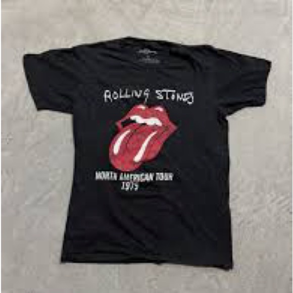 Rolling Stones Rock Tee North American tour size medium black color way - Picture 2 of 4